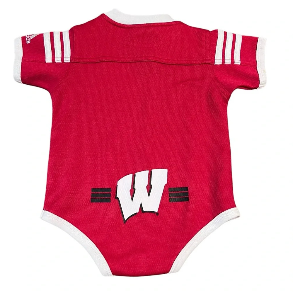 Adidas Red Wisconsin‎ Badgers 6/9 Months Bodysuit - Picture 5 of 7